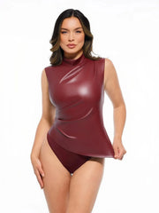 Sculpting 3-in-1 Faux Leather Bodysuit