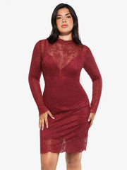 Shapewear 2-in-1 Lace Overlay Sculpting Dress