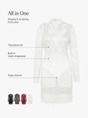 Shapewear 2-in-1 Lace Overlay Sculpting Dress
