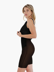 Shapewear Boatneck Draped Sculpting Maxi Dress