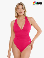 Shapewear Halter Cowl Neck Ruched Tummy Control Bodysuit