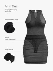 Shapewear Metallic Sculpting Dress