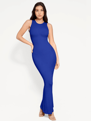 Shapewear Modal Sleeveless Crew Neck Slimming Maxi Dress