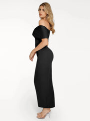 Shapewear Off-the-Shoulder Slim Column Maxi Dress