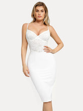 Shapewear Sculpting Lace Corset Midi Slip Dress