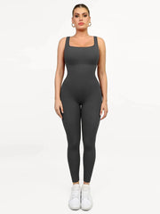 Shapewear Seamless Square Neck Tank Workout Jumpsuit