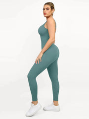 Shapewear Seamless Square Neck Tank Workout Jumpsuit