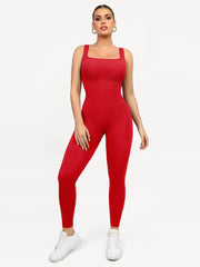 Shapewear Seamless Square Neck Tank Workout Jumpsuit
