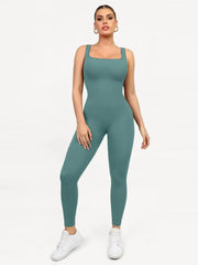 Shapewear Seamless Square Neck Tank Workout Jumpsuit
