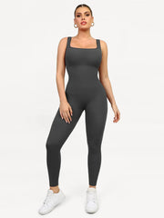 Shapewear Seamless Square Neck Tank Workout Jumpsuit