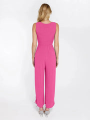 Shapewear Square Neck Tummy Control Wide Leg Jumpsuit