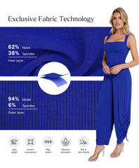 Shapewear Square Neck Tummy Control Wide Leg Jumpsuit