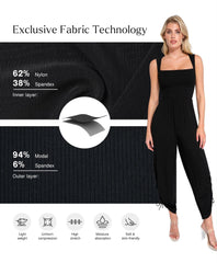 Shapewear Square Neck Tummy Control Wide Leg Jumpsuit