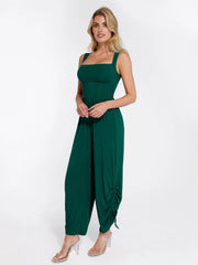 Shapewear Square Neck Tummy Control Wide Leg Jumpsuit