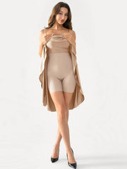 Shapewear Strappy Cowl Neck Tummy Control Flare Dress