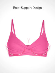 Shapewear Ruched Sculpting Bikini Top and Bottom Set