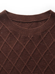 Wool Blend Sequins Women Sweater