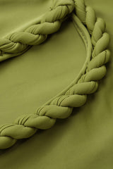 Round Neck Twist Knot Cut Out Sleeveless Bodysuit