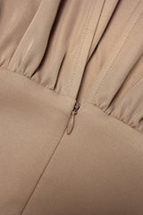 V-Neck Ruched Sleeveless Jumpsuit