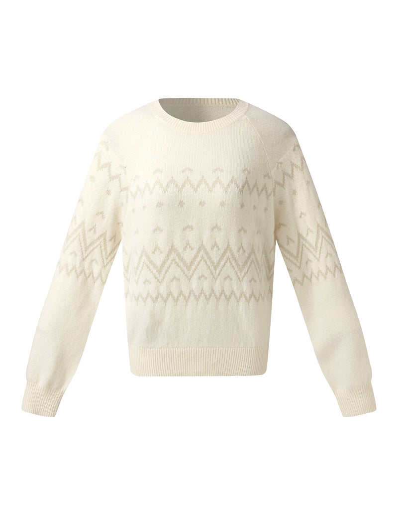 100% Wool Jacquard Women Sweater