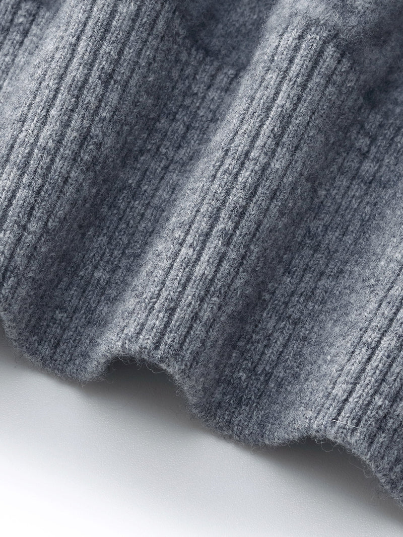 100% Wool Faux Two-Piece Women Sweater