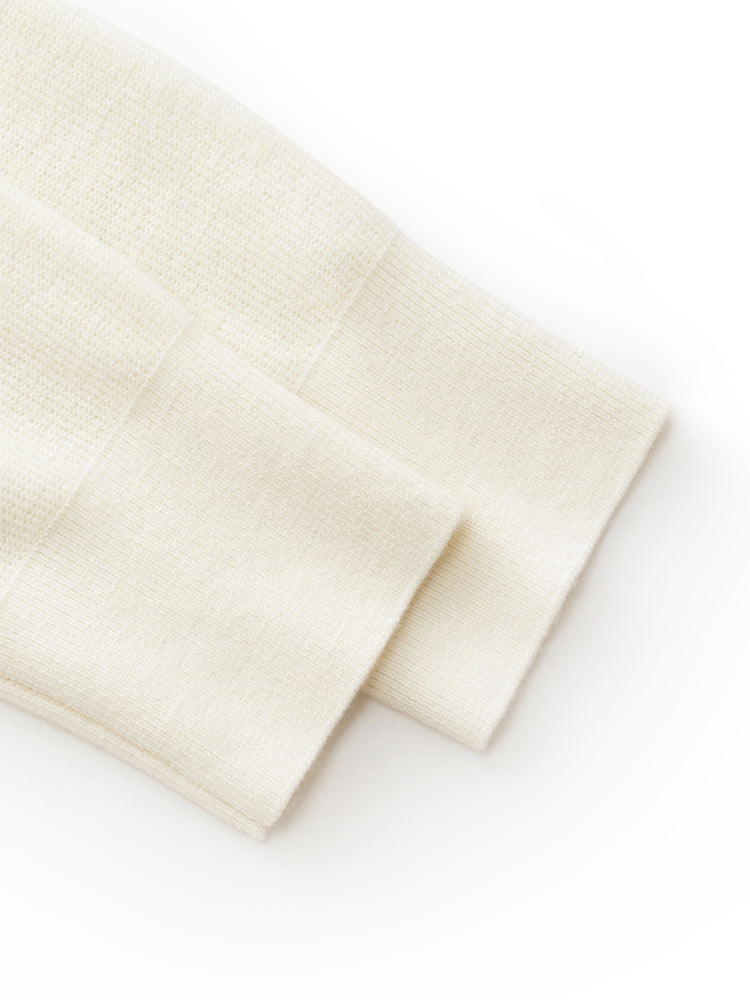 100% Wool Half Button Turtleneck Women Sweater