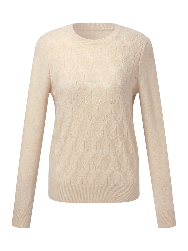 100% Cashmere Jacquard Women Sweater
