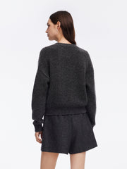 Wool Blend Sequins Women Sweater