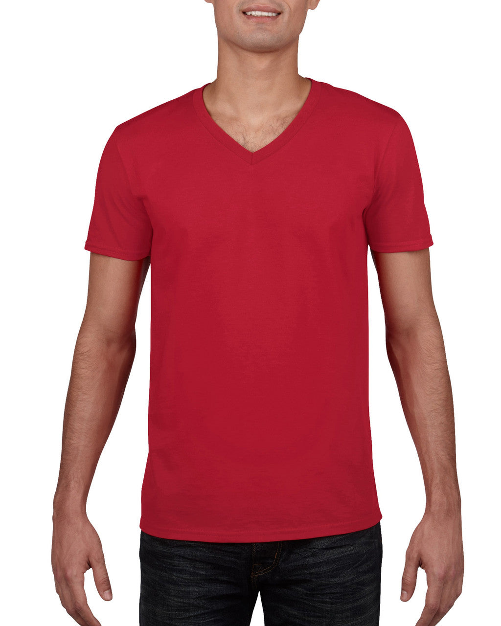 Soft Cotton V-Necks | Gildan 64V00 | DTG