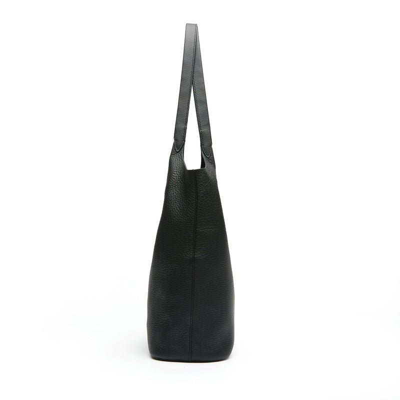 Mia Large Shopper Tote Black Pebble