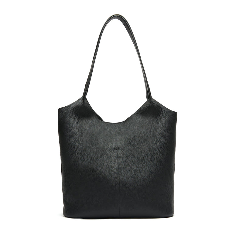Mia Large Shopper Tote Black Pebble