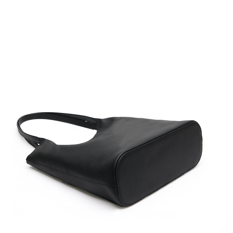 Mia Large Shopper Tote Black Pebble