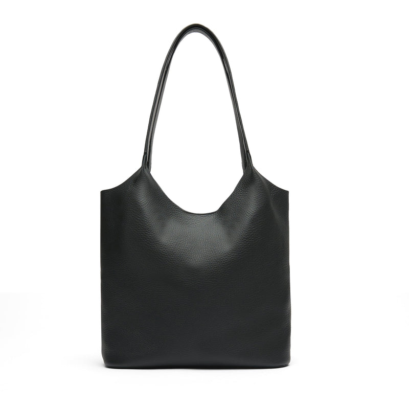 Mia Large Shopper Tote Black Pebble