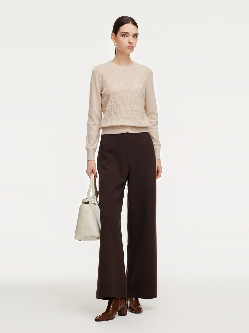 100% Cashmere Jacquard Women Sweater