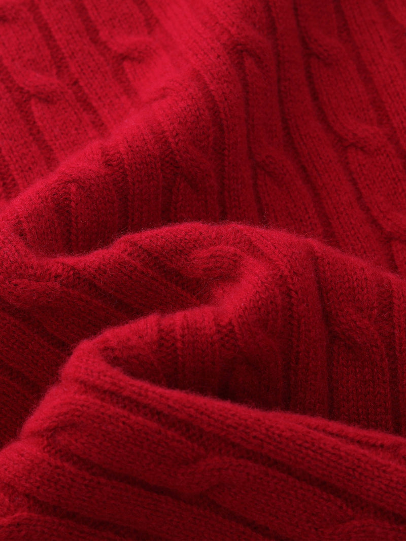 100% Wool Cable Knit Women Sweater