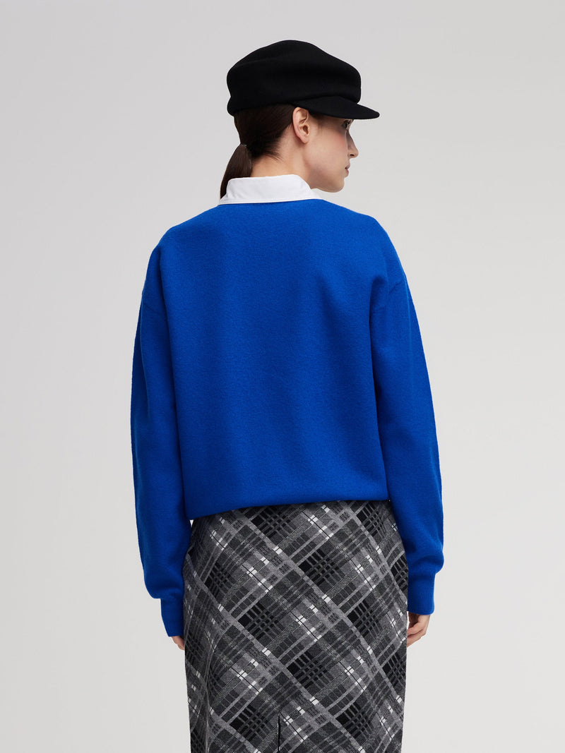 100% Wool Sequined Heart Unisex Sweater