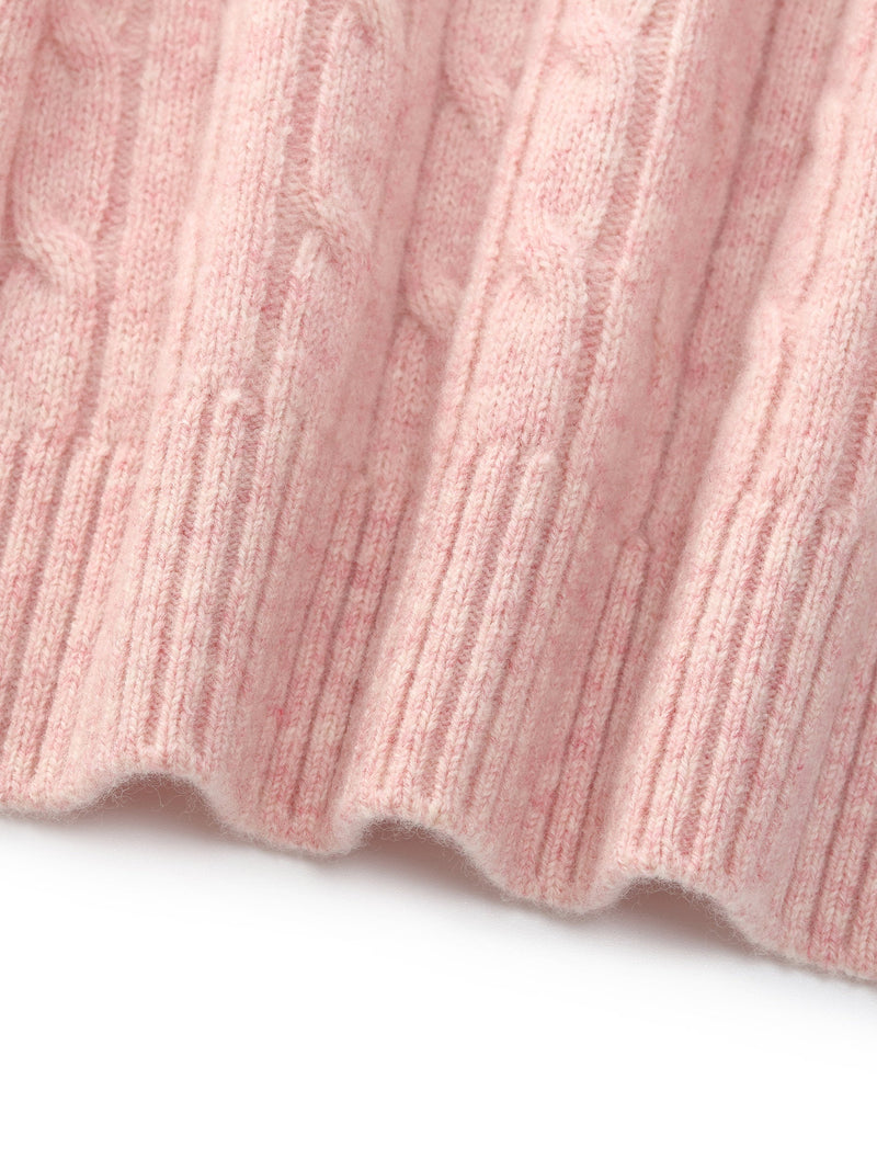 100% Wool Cable Knit Women Sweater