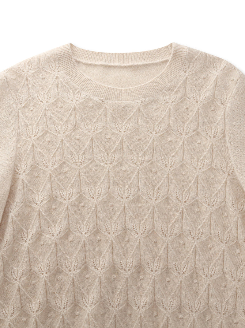 100% Cashmere Jacquard Women Sweater