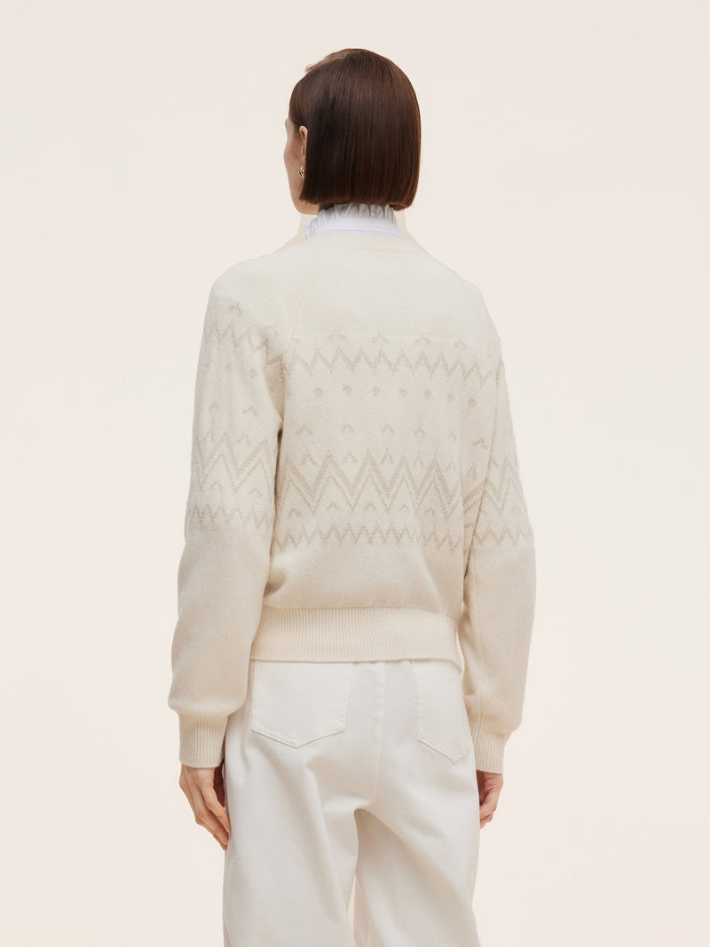 100% Wool Jacquard Women Sweater