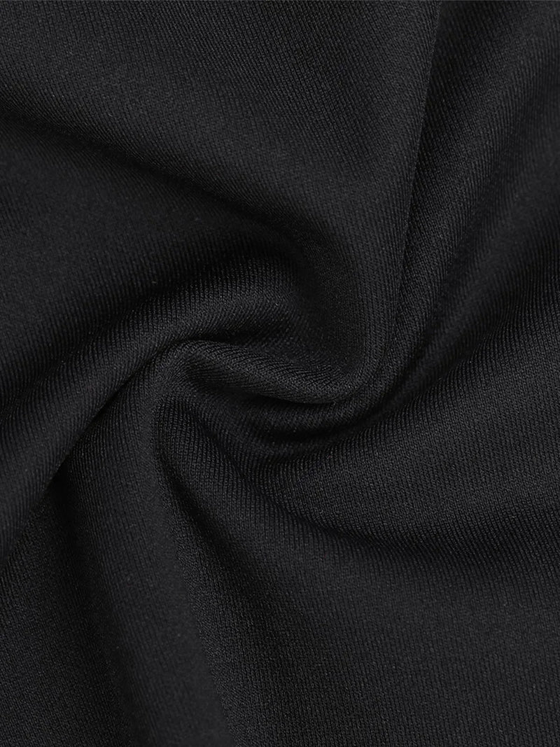 Shapewear Lace Trim V-Neck Long Sleeve Bodycon Mini Dress