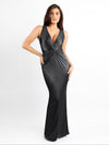 Twisted Maxi Dress / Black / S