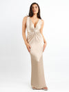 Twisted Maxi Dress / Champagne / S