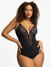 Lace Deep-V(Run Small) / Black / S
