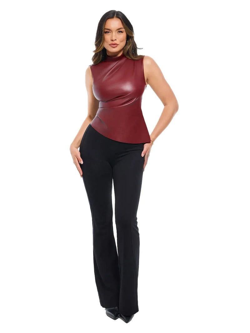 Sculpting 3-in-1 Faux Leather Bodysuit