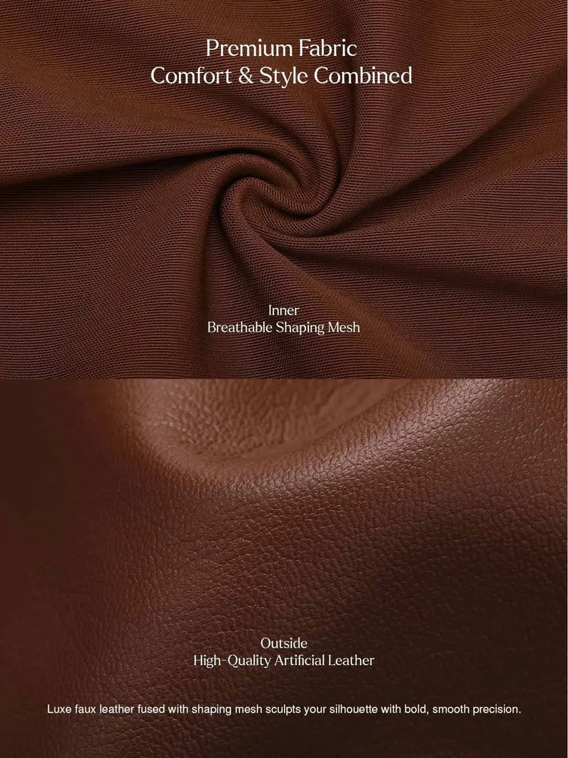 Sculpting 3-in-1 Faux Leather Bodysuit