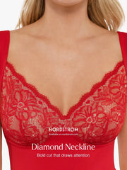 Shapewear Cap Sleeve Slimming Lace Cup Bodysuit