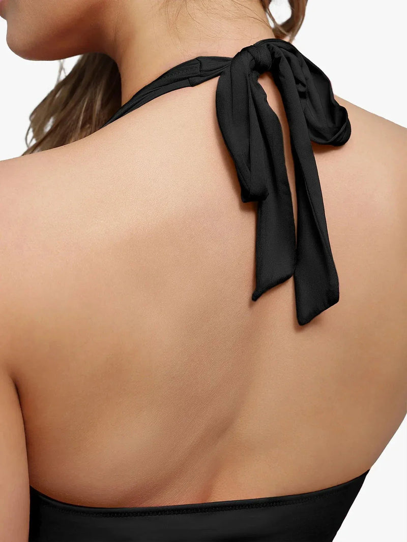 Shapewear Cowl Neck Halter Tummy Control Bodysuit