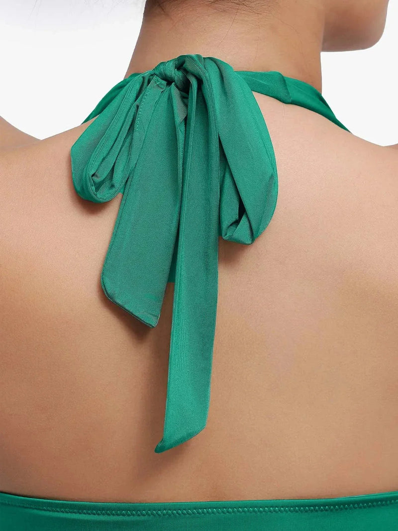 Shapewear Cowl Neck Halter Tummy Control Bodysuit