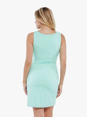 Shapewear Deep V-Neck Bias Twist Sculpting Mini Dress