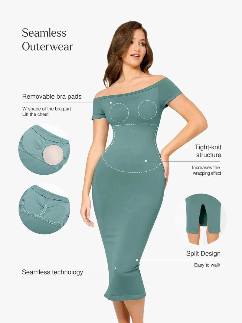 Shapewear Eco-Friendly Sculpting Midi Dress Set